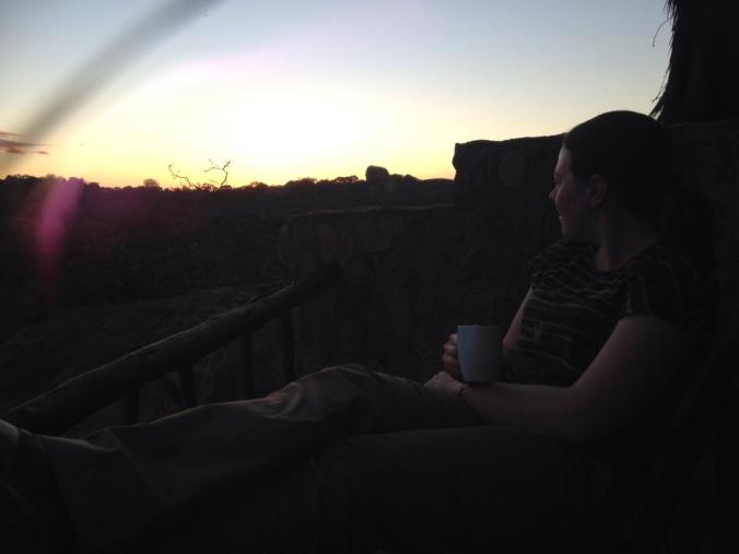 Sunrise and coffee at Big Cave, Zimbabwe